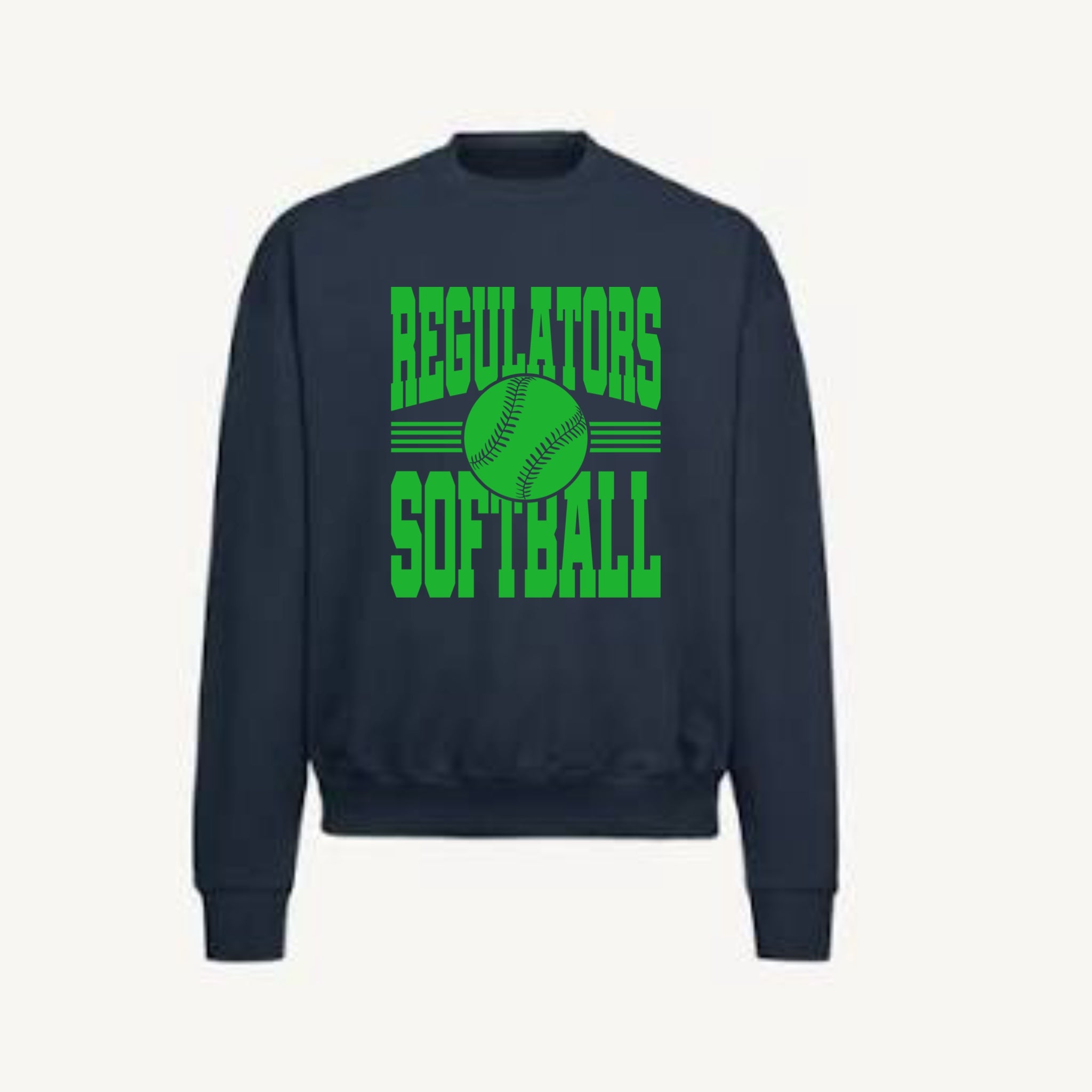 Regulators Navy sweatshirt green logo